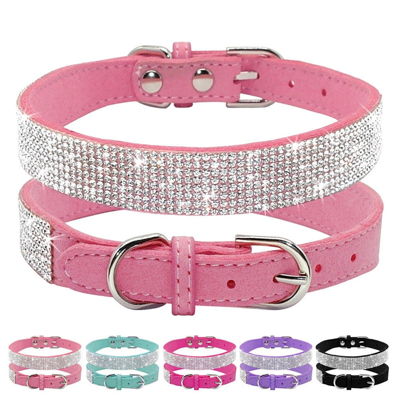 Collars PU Leather Small Bling